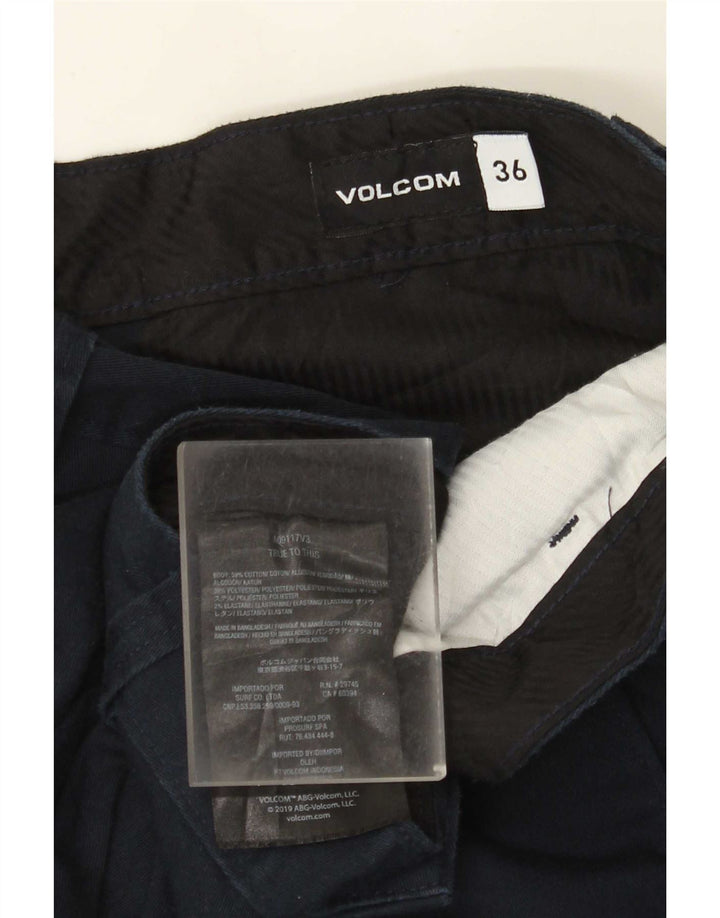 Мужские шорты чинос Volcom W36, большие, темно-синие, хлопок