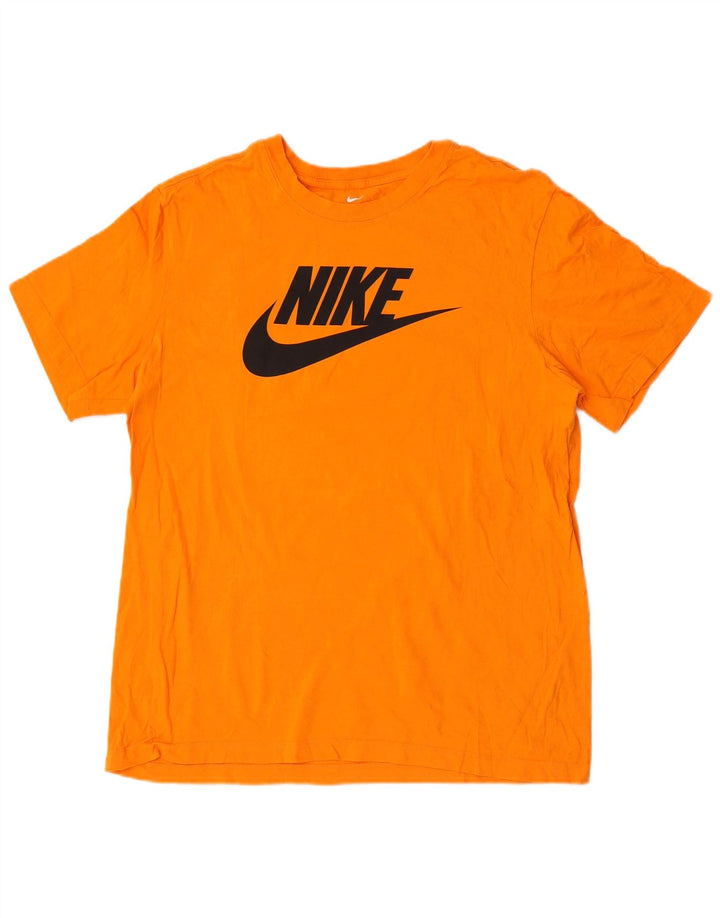 Мужская футболка с рисунком Nike, большая оранжевая