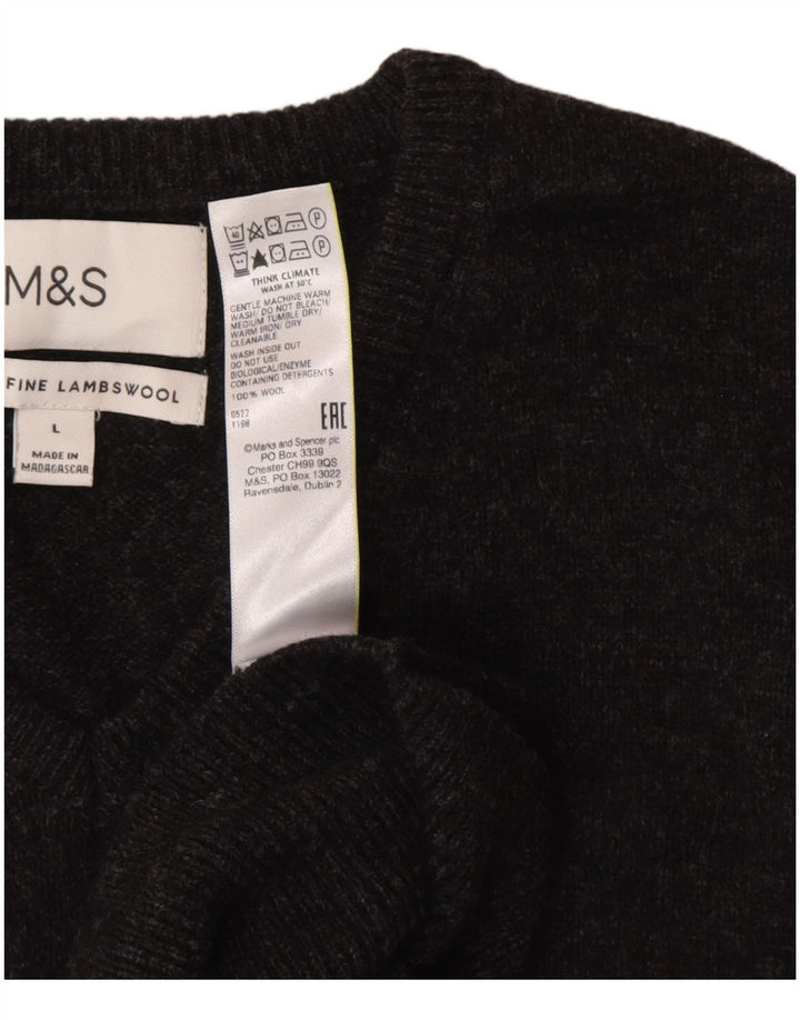 Мужская майка-майка Marks & Spencer, большая серая, из овечьей шерсти