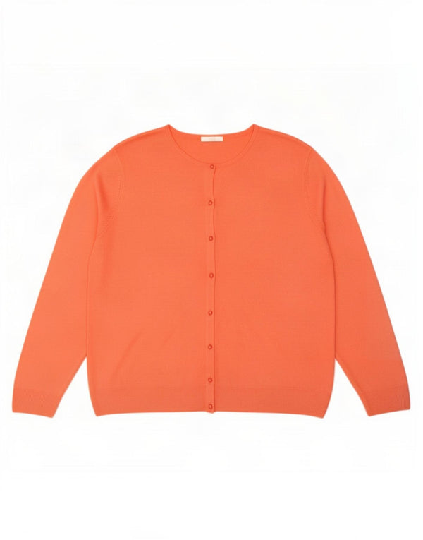 Женский кардиган Marks & Spencer UK 20 2XL оранжевый акрил