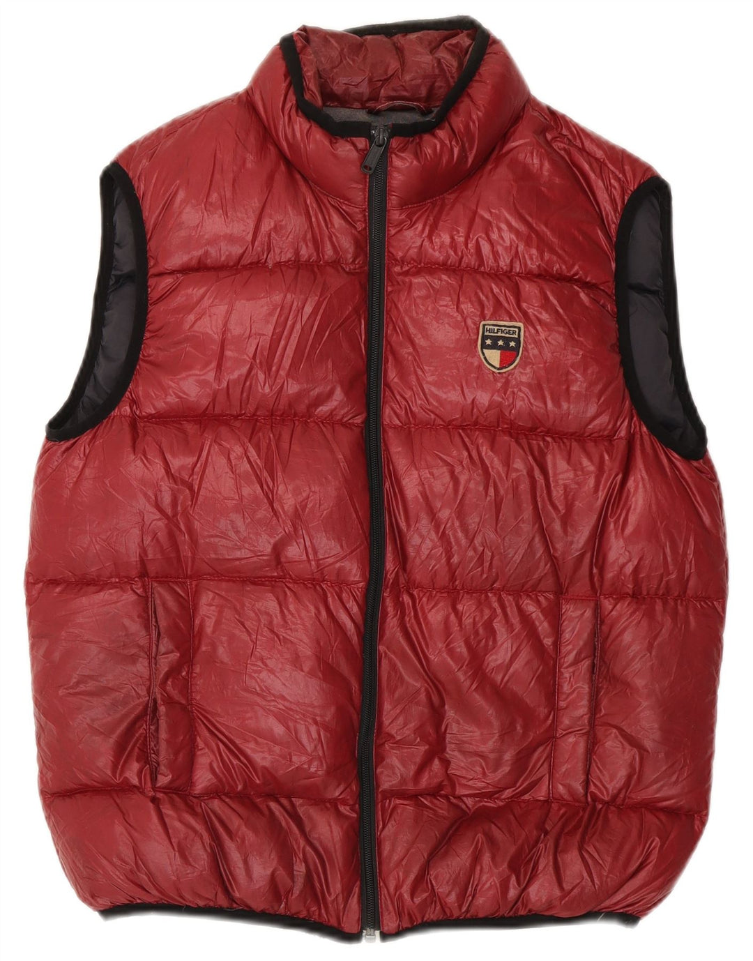 Мужской утепленный жилет Tommy Hilfiger UK 36, маленький красный из полиэстера