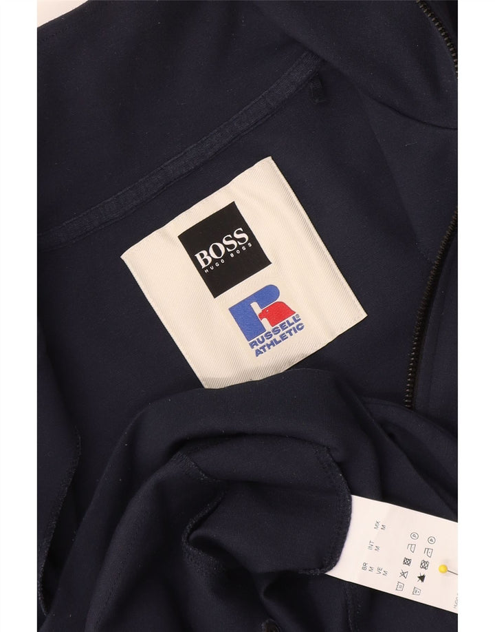 Мужской спортивный костюм Hugo Boss, верхняя куртка, средний темно-синий, вискоза