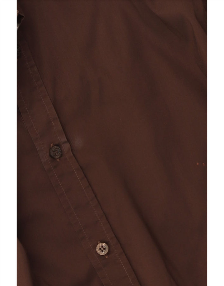 Мужская рубашка Trussardi Jeans 2XL Коричневая, хлопок