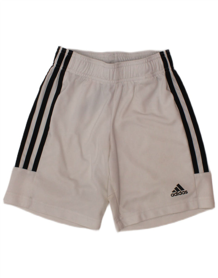 Спортивные шорты Adidas Aeroready для мальчиков 7-8 лет, белый полиэстер