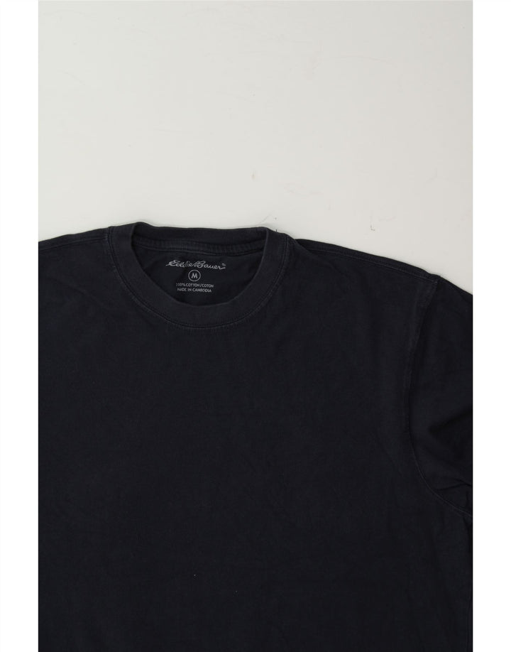 EDDIE BAUER Mens T-Shirt Top Medium Navy Blue Cotton Vintage Eddie Bauer and Second-Hand Eddie Bauer from Messina Hembry 