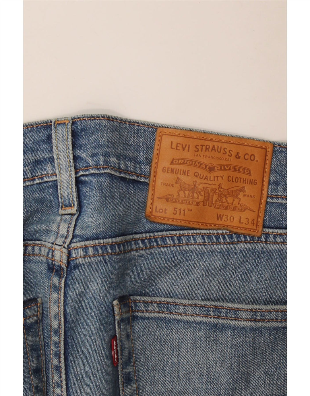 Женские узкие джинсы Levi's 511 W30 L30 синие, хлопок