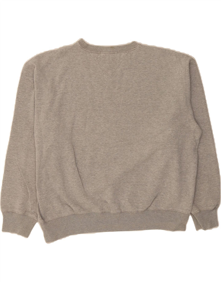 TOMMY HILFIGER Womens Oversized Sweatshirt Jumper UK 16 Large Grey Cotton Vintage Tommy Hilfiger and Second-Hand Tommy Hilfiger from Messina Hembry 