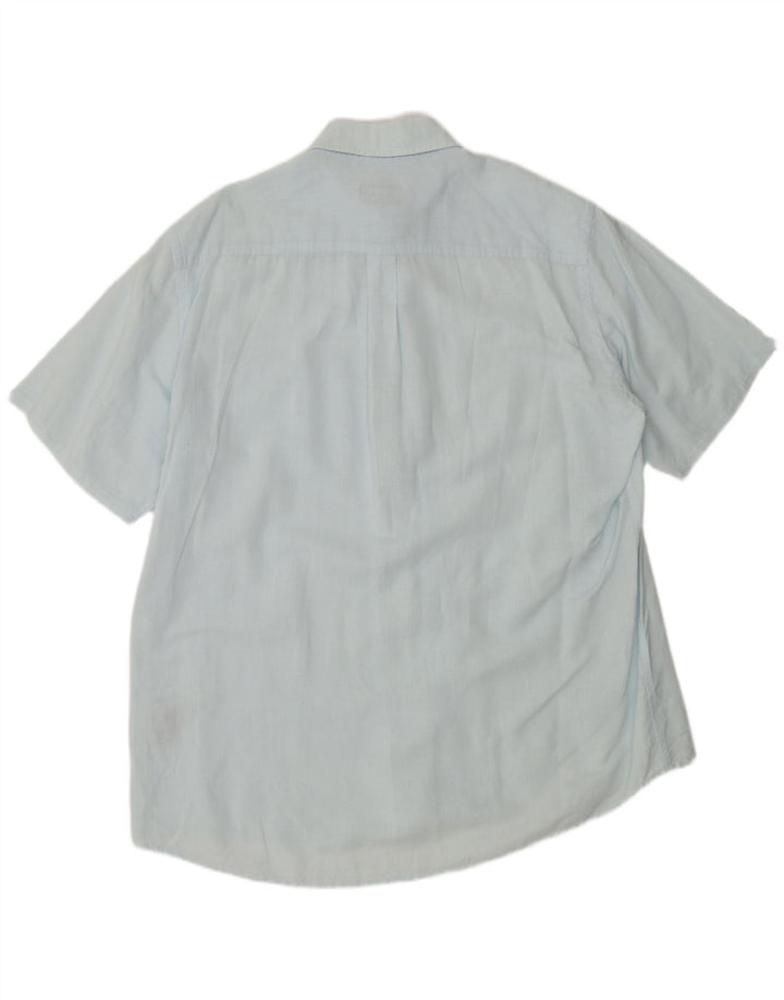 Мужская рубашка с коротким рукавом Kappa 2XL, синяя льняная