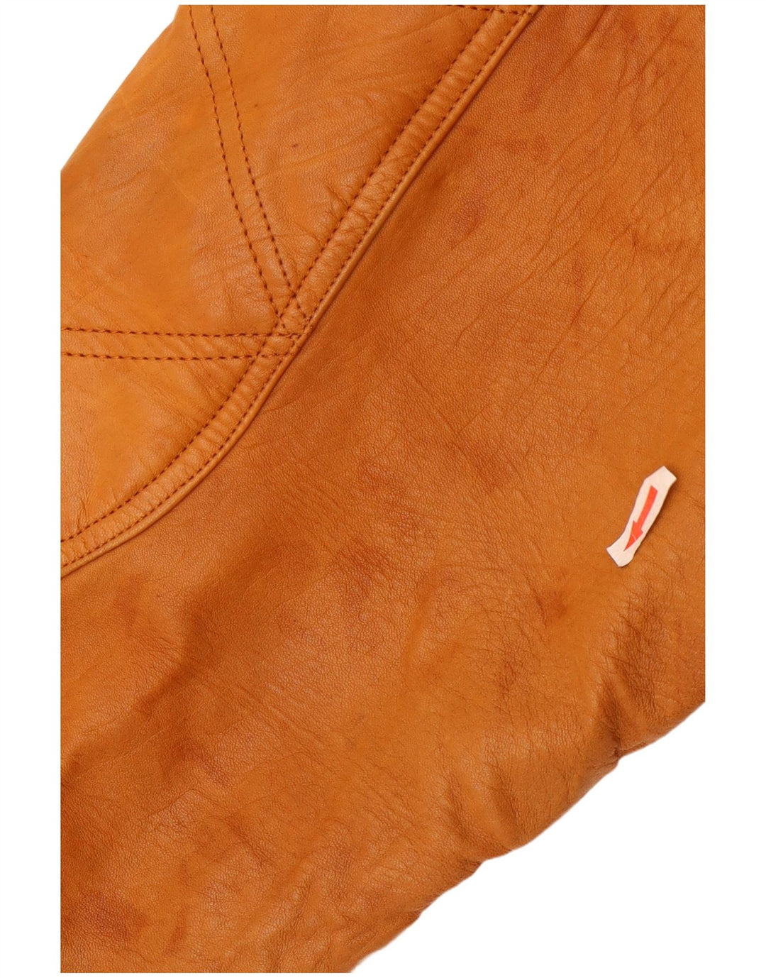 Винтажная мужская кожаная куртка UK 40, большая коричневая