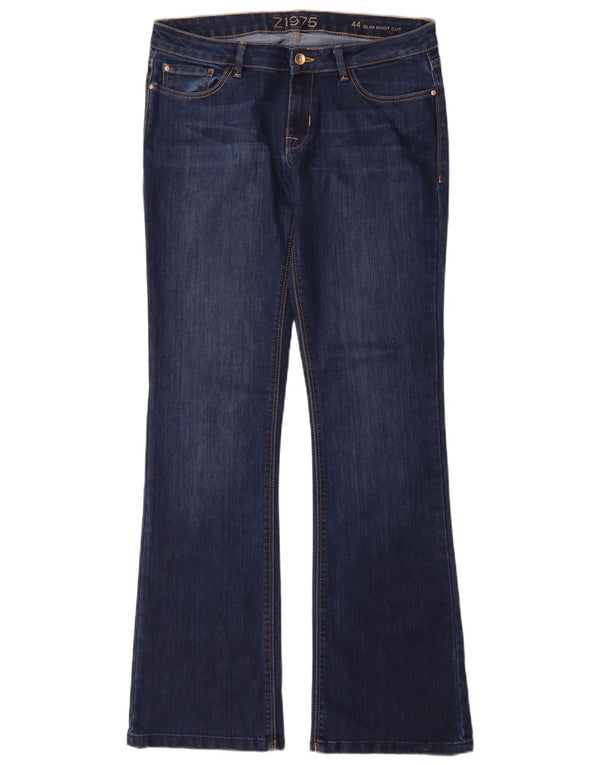 Женские узкие джинсы Bootcut Zara EU 44 XL W34 L34 Темно-синие