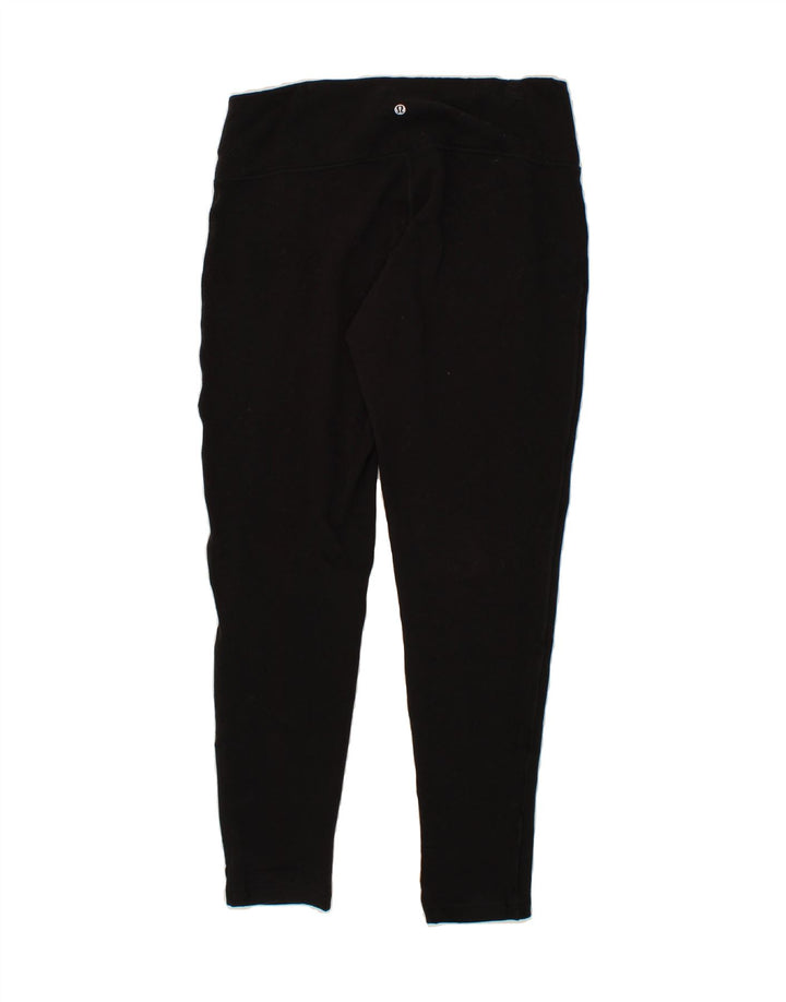 VINTAGE Womens Leggings UK 14 Large Black Vintage Vintage and Second-Hand Vintage from Messina Hembry 