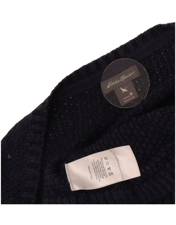 Женский кардиган Eddie Bauer, свитер UK 14, средний темно-синий, хлопок