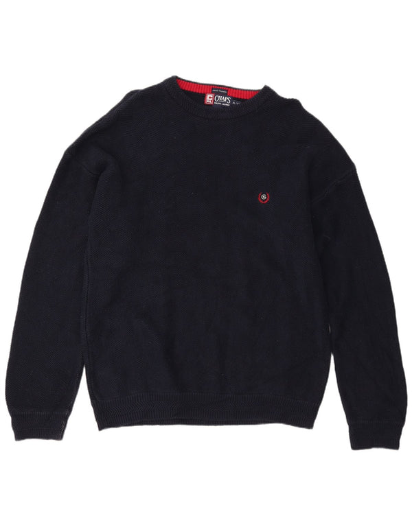 Мужской джемпер с вырезом «лодочка» CHAPS RALPH LAUREN XL, темно-синий с рисунком «елочка»