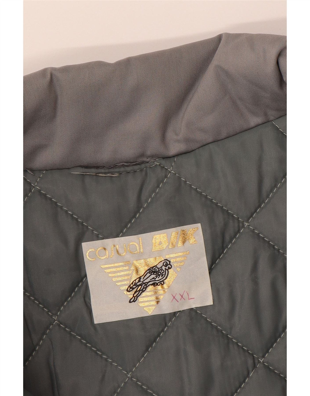 VINTAGE Mens Padded Jacket UK 44 2XL Grey Vintage Vintage and Second-Hand Vintage from Messina Hembry 