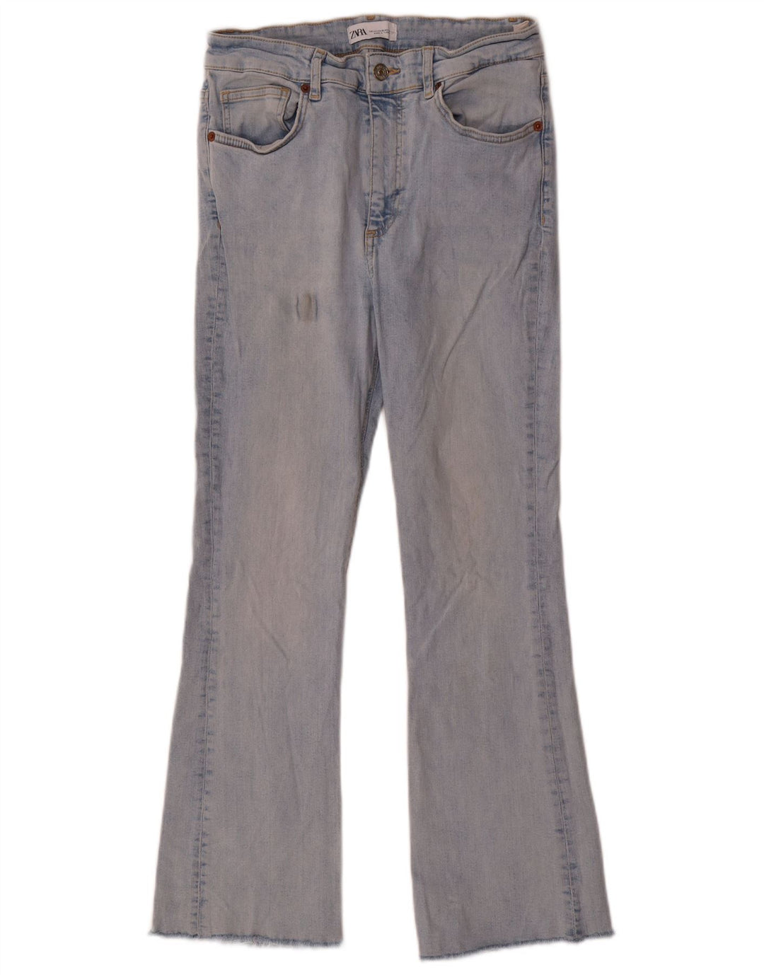 Женские расклешенные джинсы Zara EU 42, большие W32 L27, синие, хлопок