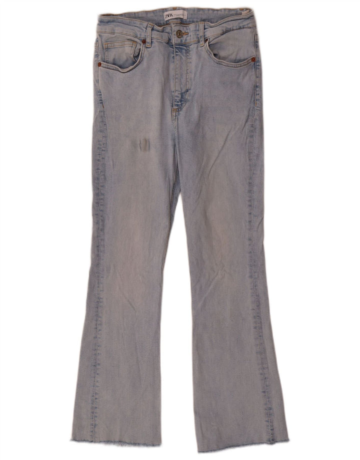 Женские расклешенные джинсы Zara EU 42, большие W32 L27, синие, хлопок