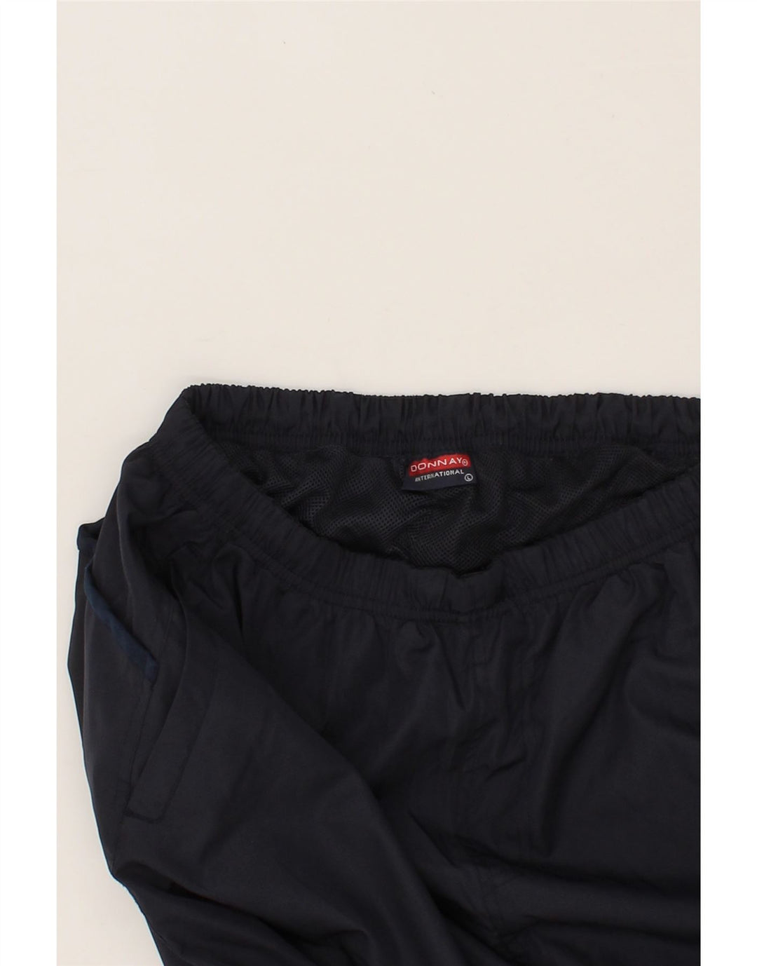 DONNY & MAX Mens Tracksuit Trousers Large Navy Blue Polyester Vintage Donny & Max and Second-Hand Donny & Max from Messina Hembry 