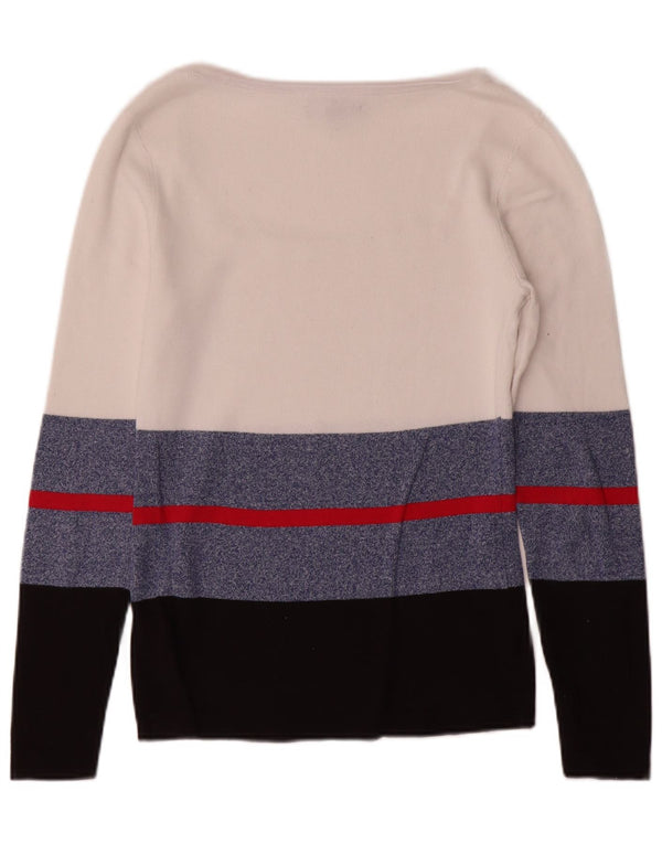 Женский джемпер с вырезом «лодочка» Tommy Hilfiger UK 10, маленький белый