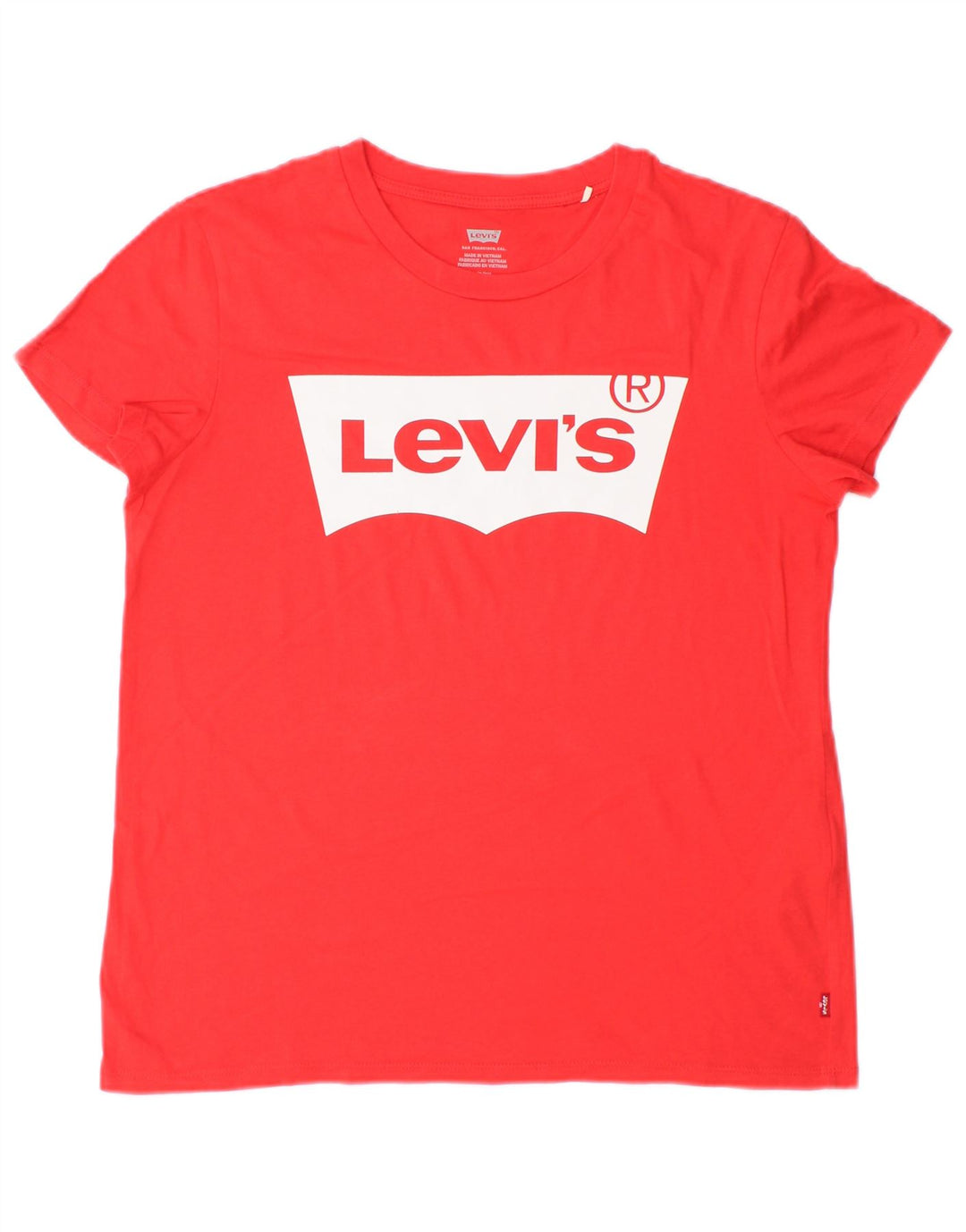 Женская футболка оверсайз с рисунком Levi's Top UK 10, маленький красный хлопок