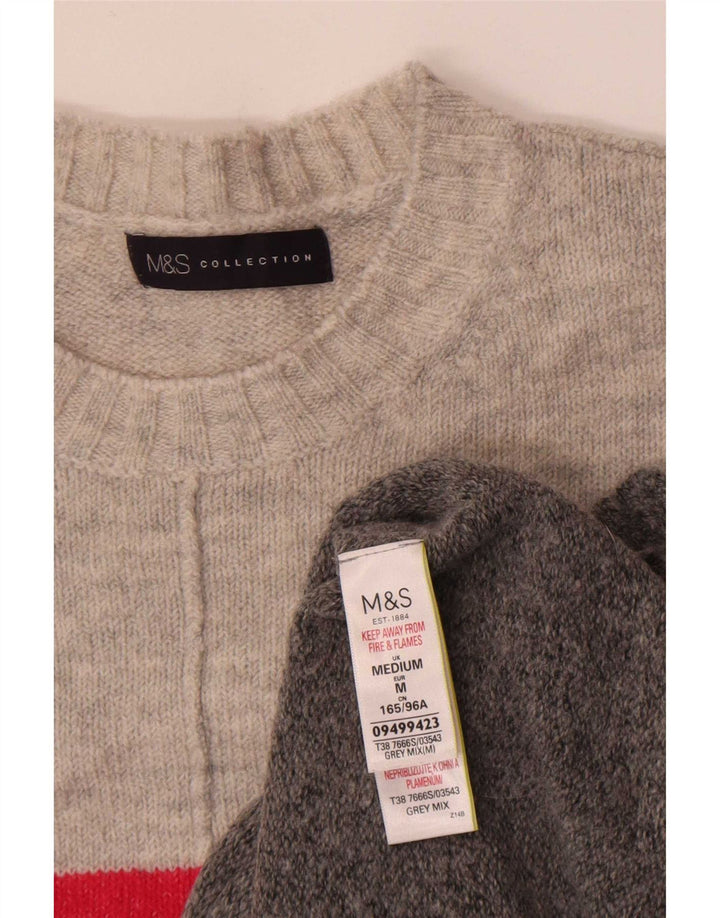 Женский джемпер с круглым вырезом Marks & Spencer UK 14, средний серый