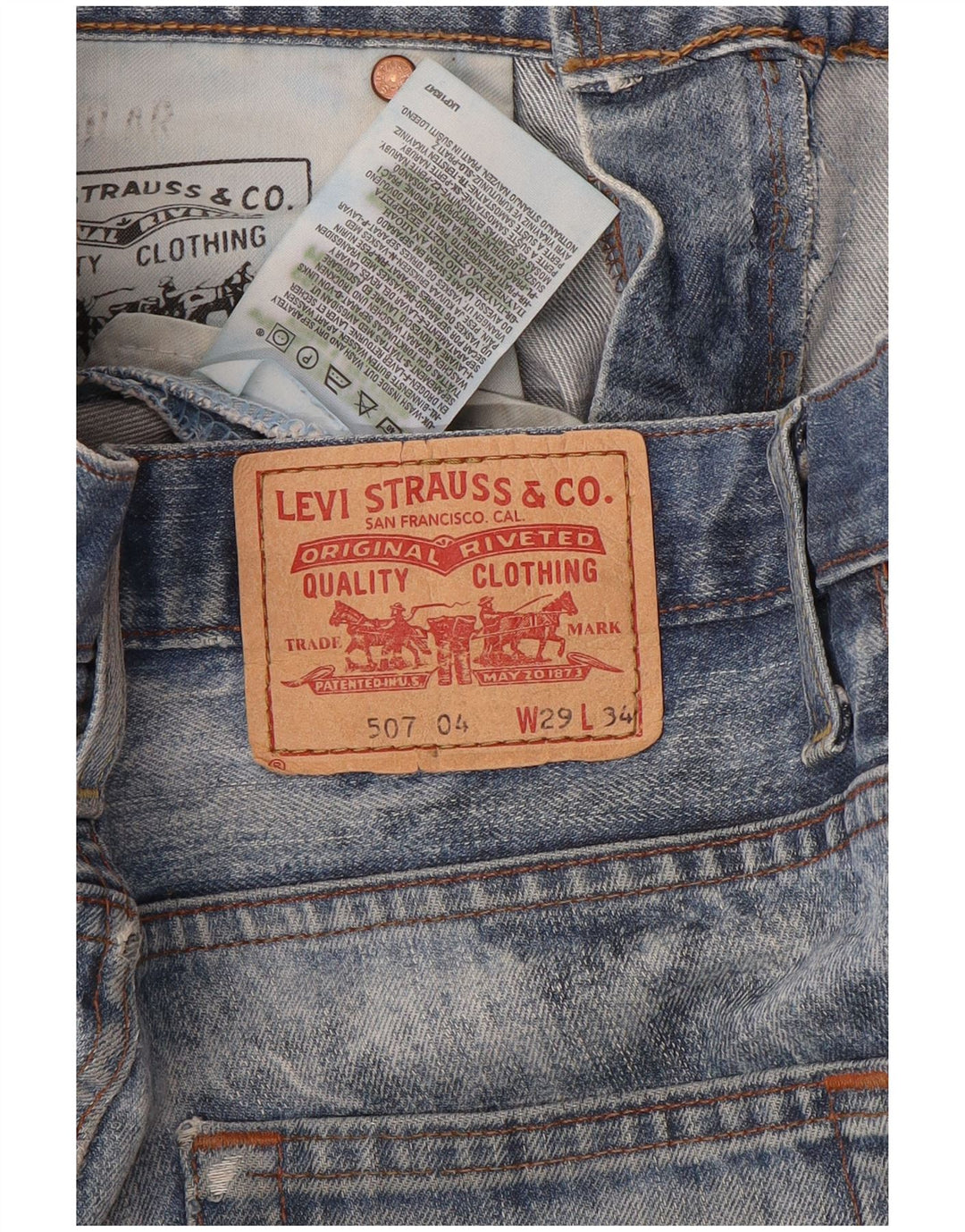 Мужские джинсы Levi's 507 Bootcut W29 L32 синие, хлопок