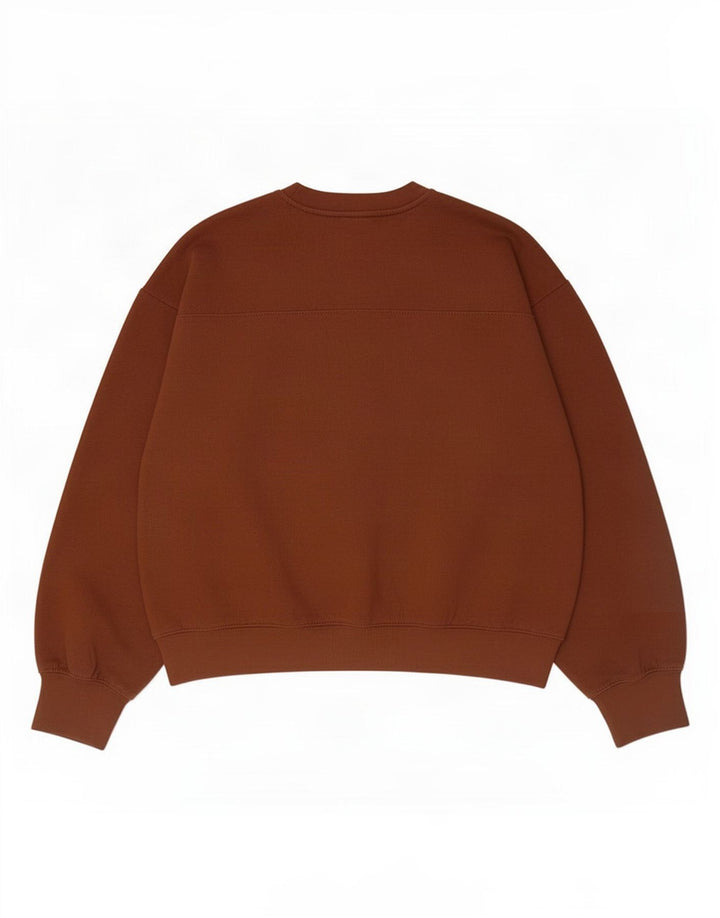 Женский укороченный свитшот оверсайз Zara UK 14, средний коричневый полиэстер