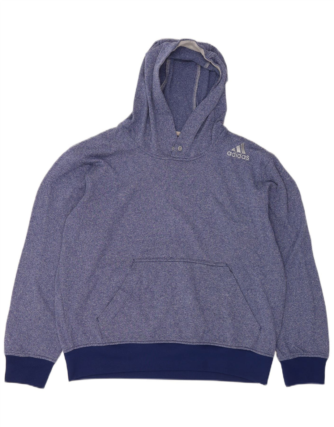 Мужской джемпер с капюшоном Adidas Climawarm, большой синий полиэстер с крапинками