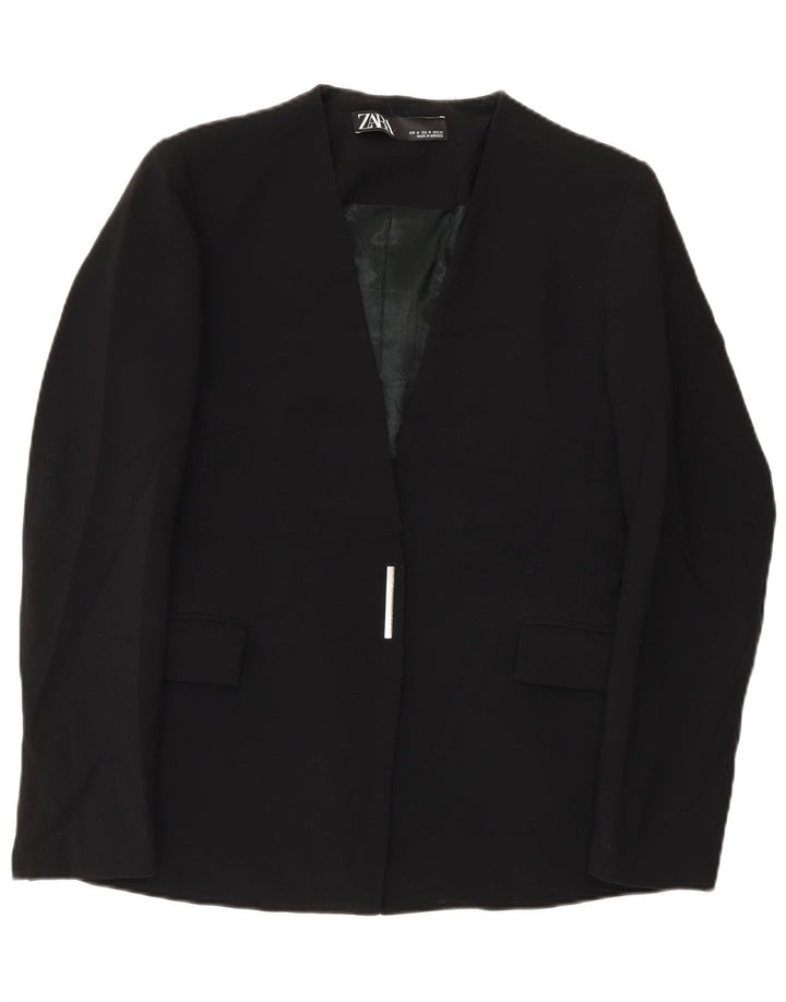 Женский пиджак Zara UK 12, средний черный