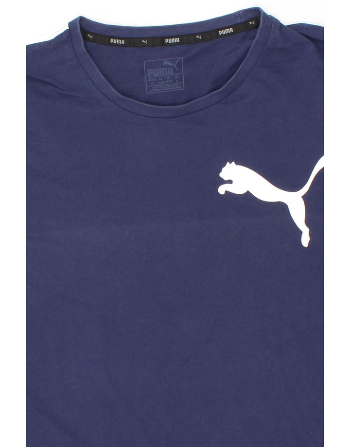 PUMA Mens Graphic T-Shirt Top Small Navy Blue Cotton Vintage Puma and Second-Hand Puma from Messina Hembry 