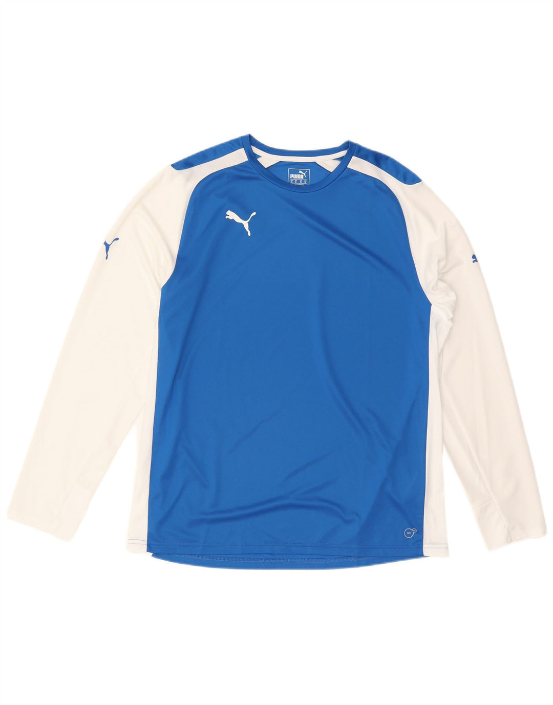 Мужской топ Puma с длинным рукавом XL, синий полиэстер с цветными блоками
