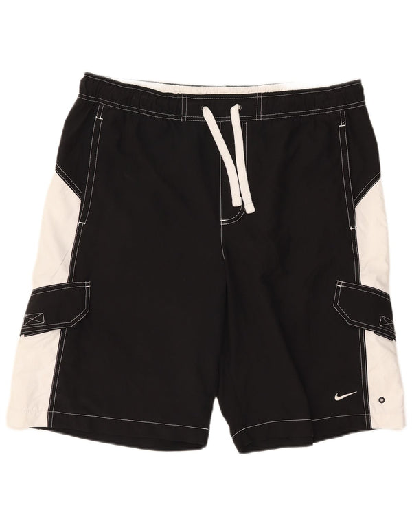 Nike Mens Swimming Shorts Large Black Colourblock Polyester