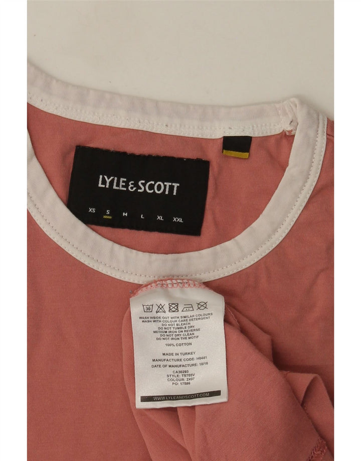 Мужская футболка Lyle & Scott, маленький розовый хлопок