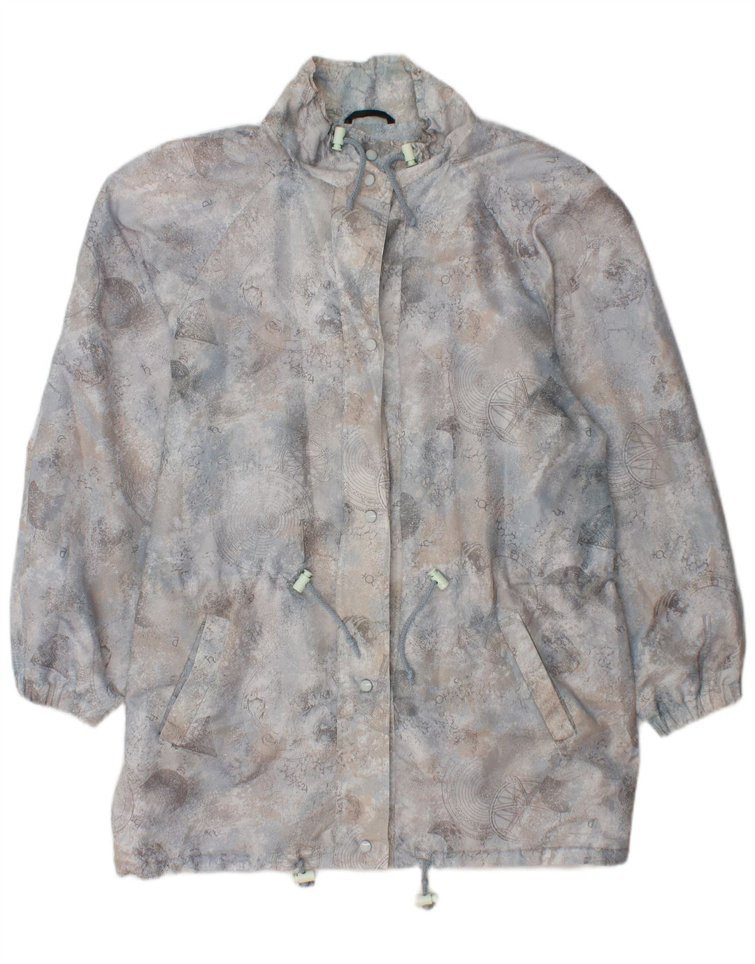 C&A Womens Abstract Pattern Rain Jacket UK 16 Large Multicoloured