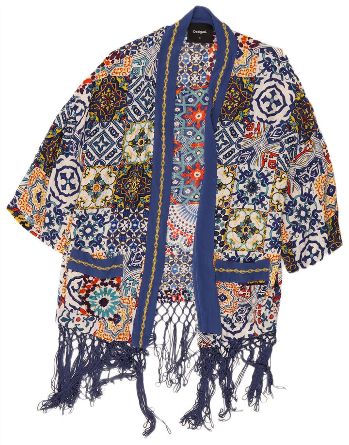 Женский оверсайз-кардиган Desigual UK 10, маленький, разноцветная вискоза