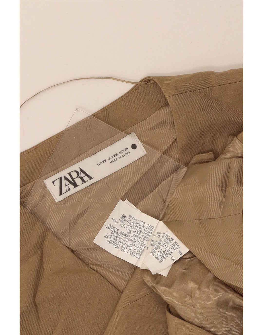 Женский жилет Zara UK 6 XS бежевый из полиэстера