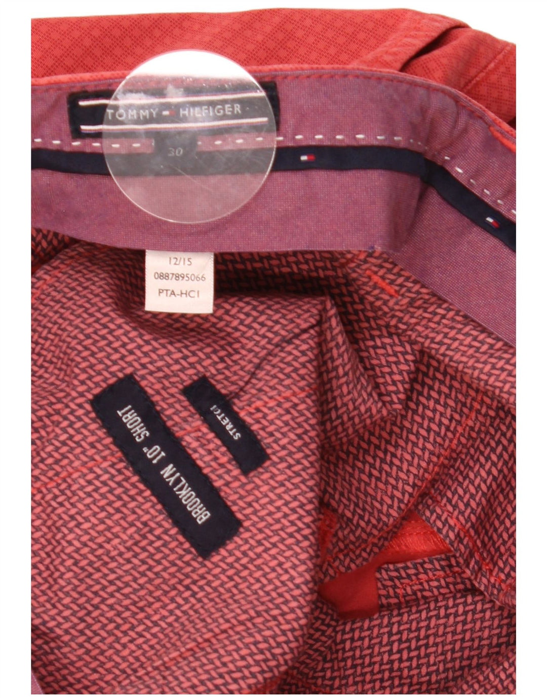 Мужские шорты чинос Tommy Hilfiger Brooklyn W30, средний красный с геометрическим узором