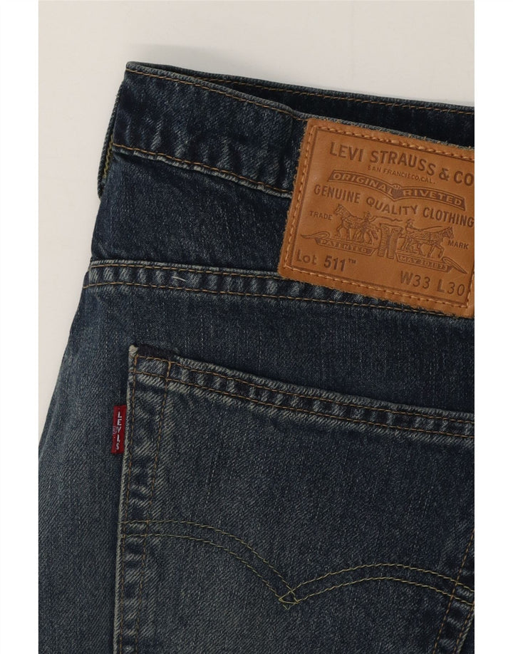 Мужские джинсы Levi's 511 Slim W33 L28 синие, хлопок