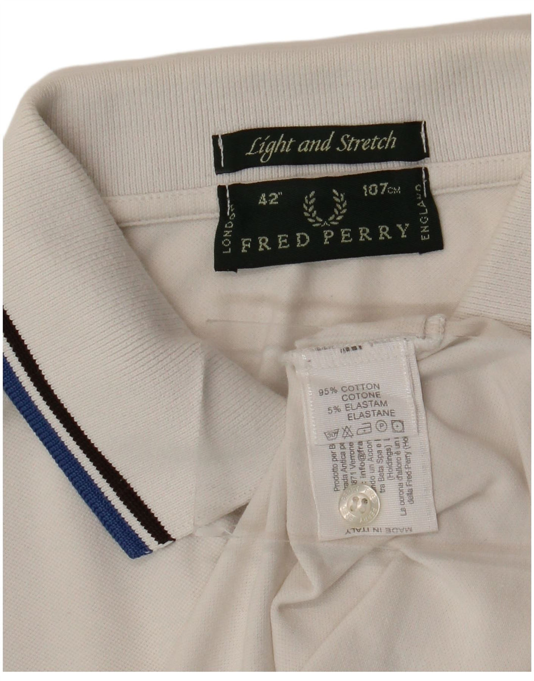 Мужская рубашка поло с длинным рукавом Fred Perry, средний белый хлопок, хлопок