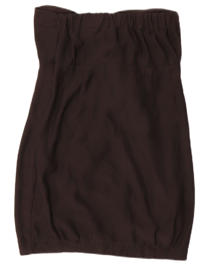 ZARA Womens Strapless Top UK 8 Small Black Polyester