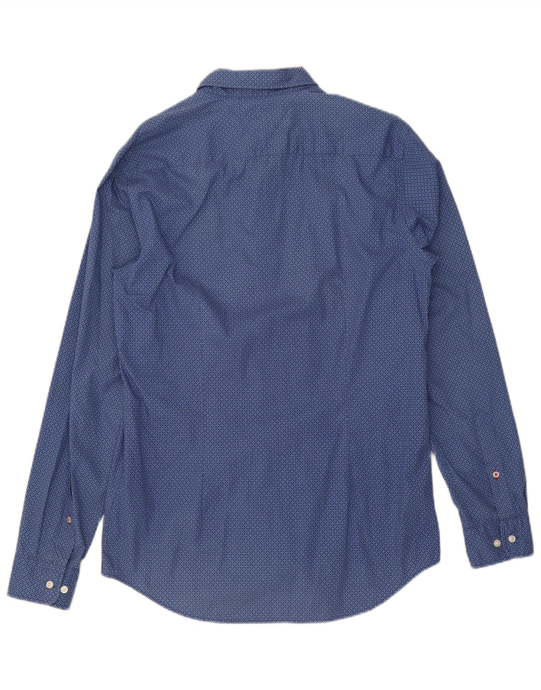 TOMMY HILFIGER Мужская рубашка приталенного кроя, большой размер, синяя хлопковая рубашка с геометрическим рисунком