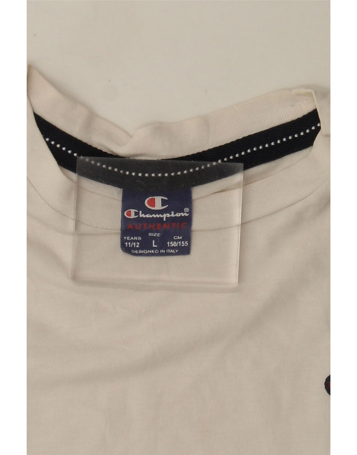 Футболка Champion для мальчиков, топ 11-12 лет, большая белая