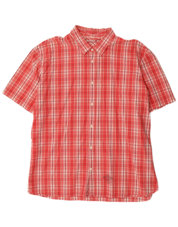 Мужская рубашка Denizen с коротким рукавом Levi's 2XL, хлопковая красная клетка