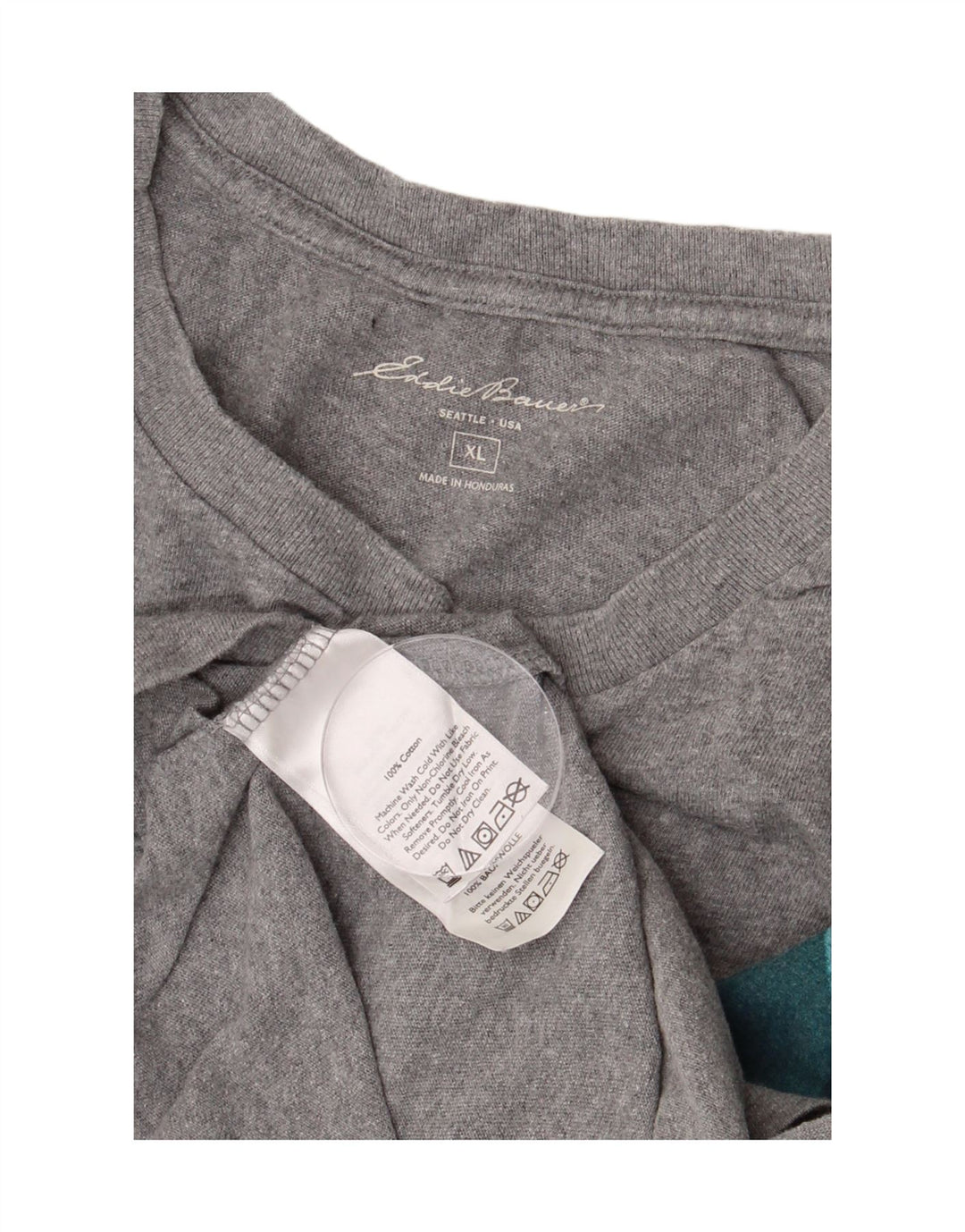 Мужская футболка с рисунком EDDIE BAUER, XL, серый хлопок