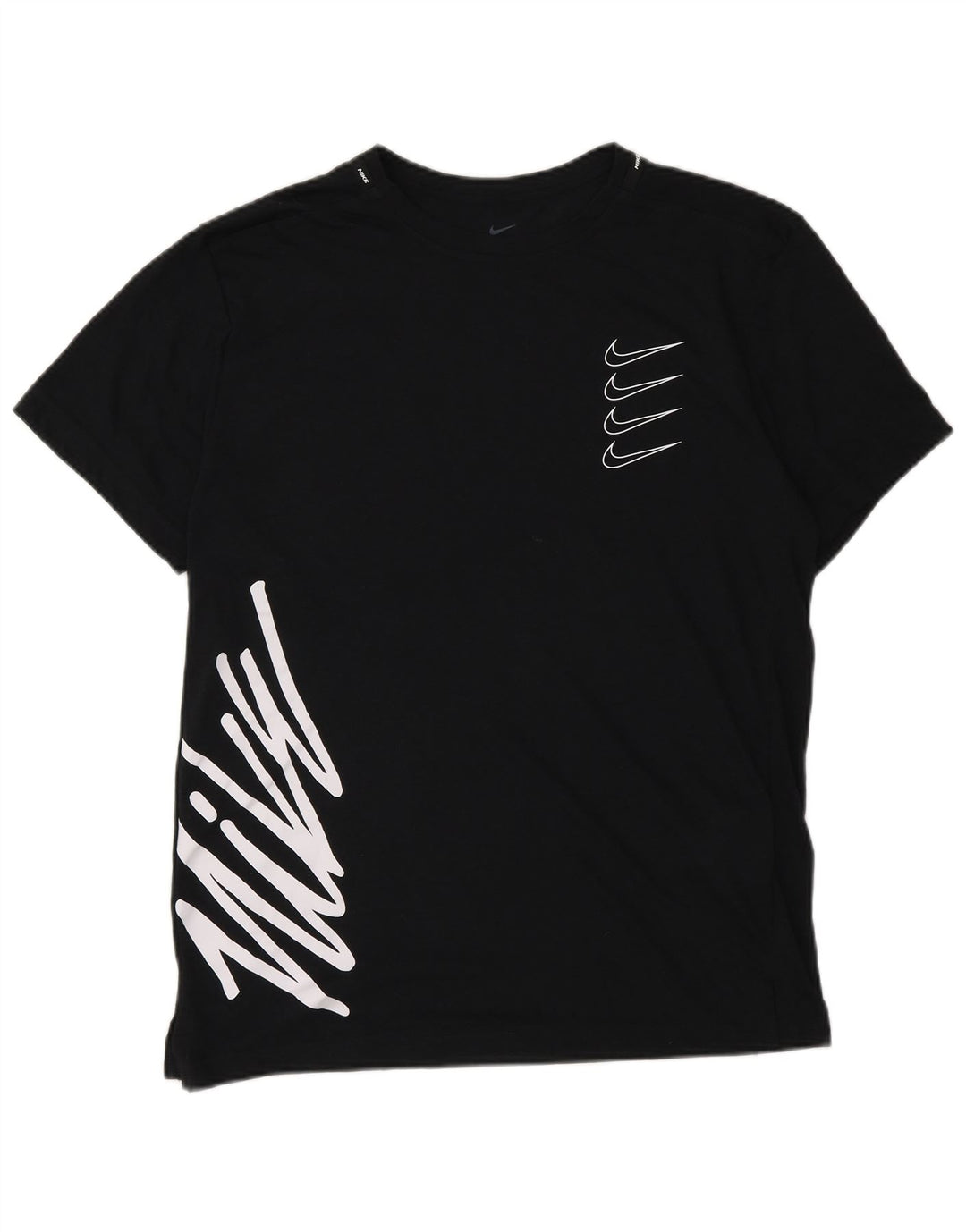 Мужская футболка Nike Dri Fit Standard Fit с графикой, маленький черный полиэстер
