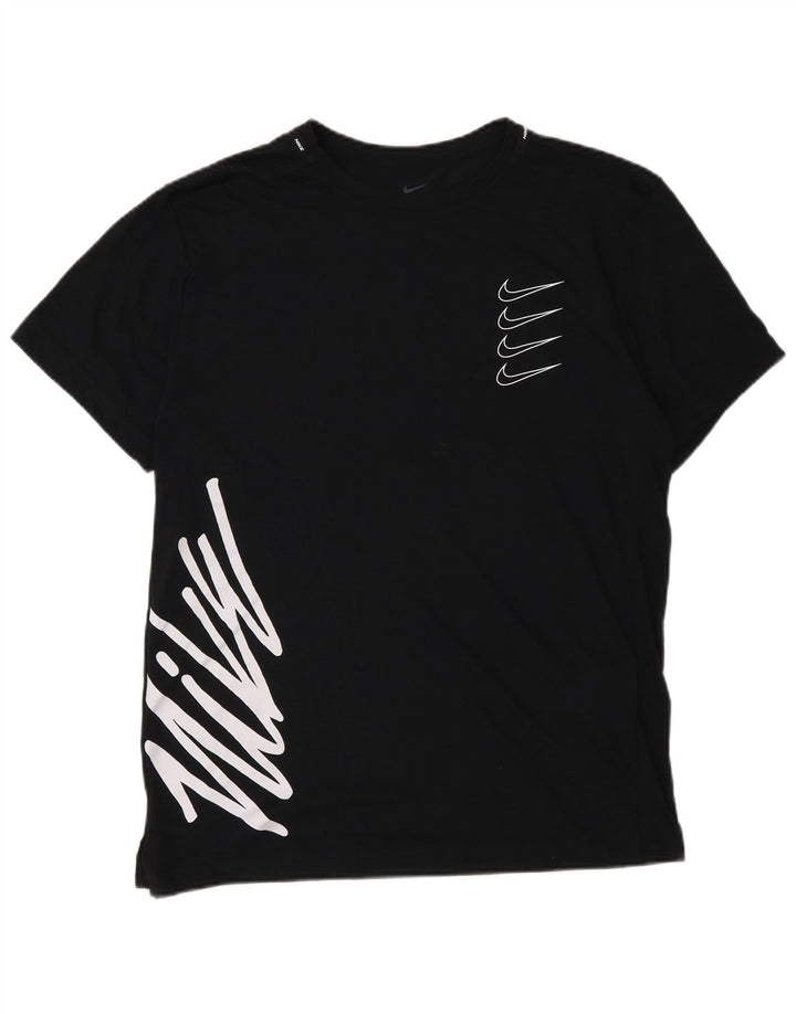Мужская футболка Nike Dri Fit Standard Fit с графикой, маленький черный полиэстер