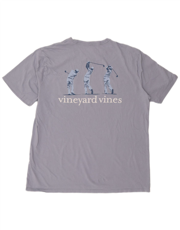 Мужская футболка с рисунком Vineyard Vines, топ XL, фиолетовый хлопок