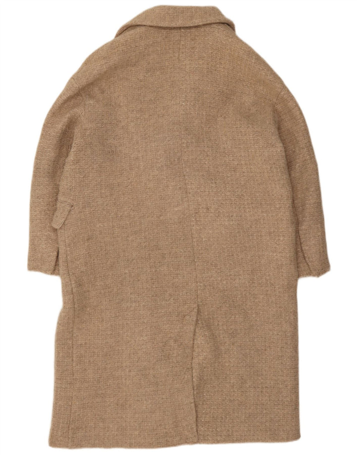 Женское двубортное пальто Zara UK 42 XL, бежевое шерстяное