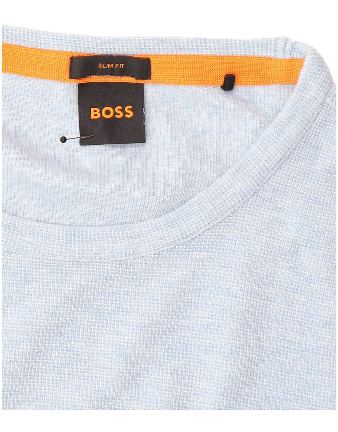 Мужской приталенный топ с длинным рукавом Hugo Boss, большой синий