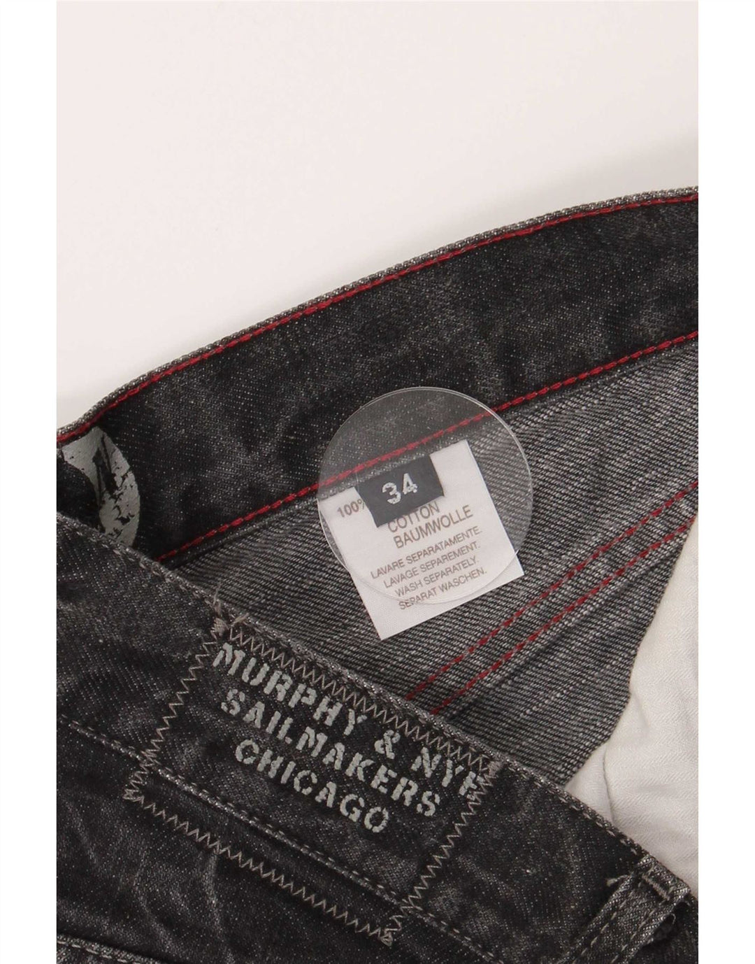 Мужские прямые джинсы Murphy & Nye W34 L33, черный хлопок