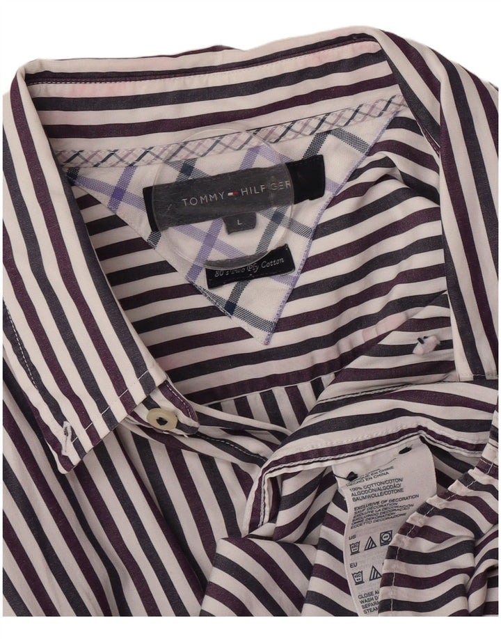 Мужская рубашка Tommy Hilfiger из хлопка в крупную разноцветную полоску